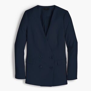 NWT JCREW Navy French Girl Crepe Blazer